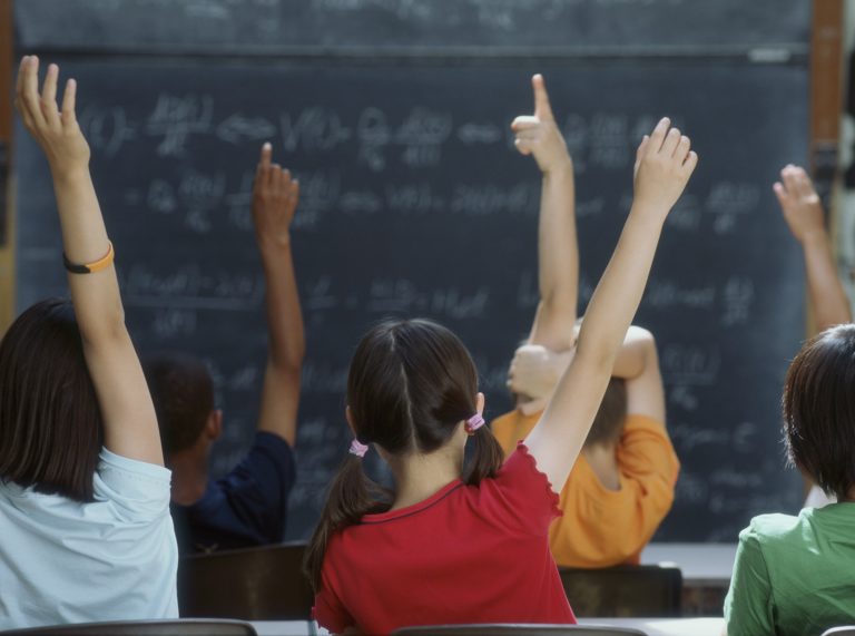 Raising hands
